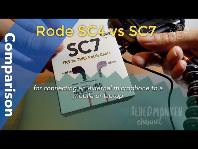 Rode SC7 vs SC4 TRS to TRRS audio patch adapter cable review for microphones