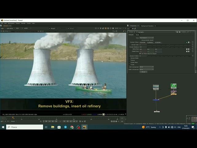 The easy way to green screen and compositing. Nuke tutorial