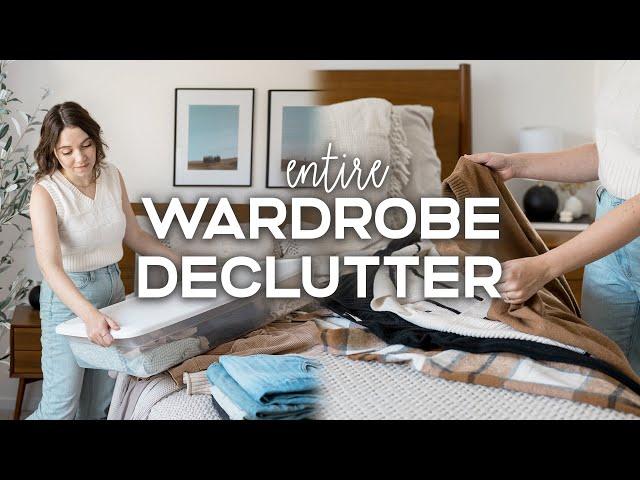 DECLUTTERING + ORGANIZING My Entire Wardrobe | HUGE Declutter & Getting Out My Autumn Clothes 