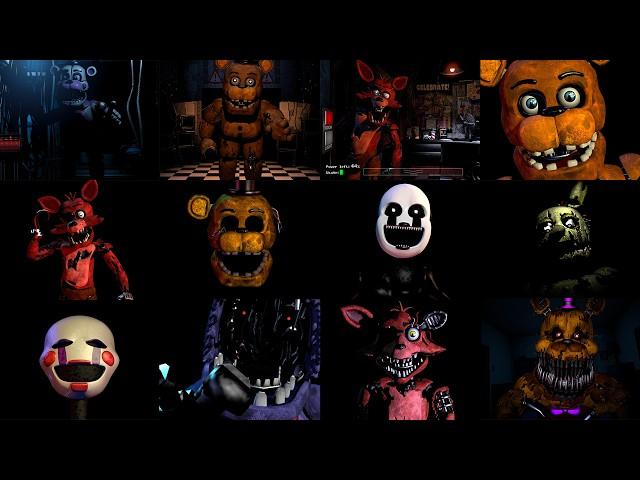 FNAF In Real Time Voice Lines Animated Compilation