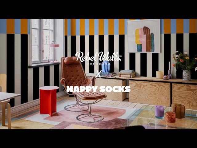 Rebel Walls x Happy Socks | A Playful and Colorful Wallpaper Collection