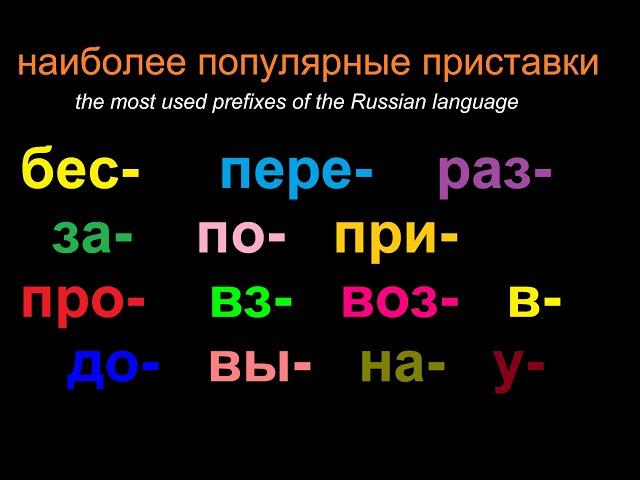 Сборник приставок русского языка.