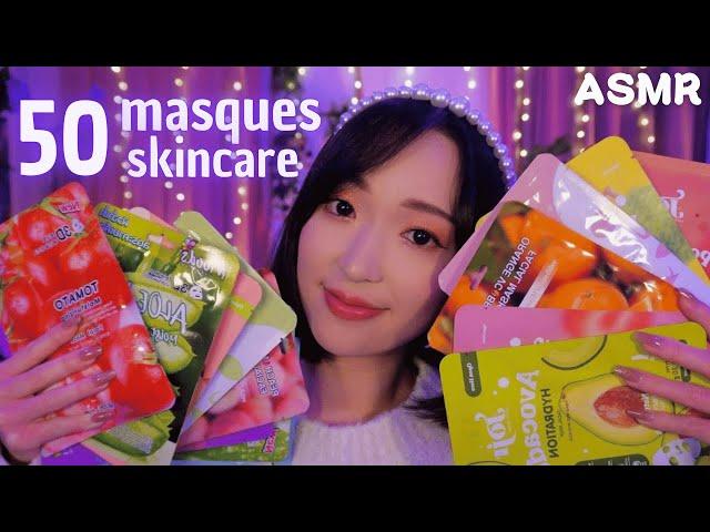 ASMR  Ma collection de 50 masques skincare 