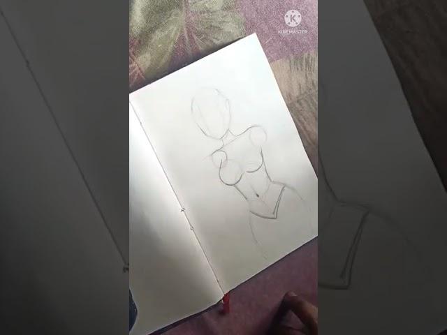 How to draw Anime female body #sketch #pencil #sketchbook