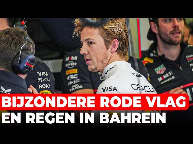 Bijzondere rode vlag en regen in Bahrein tijdens eerste testdag | GPFans News