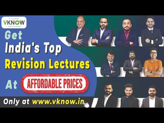 Get Top CA Final & Inter Revision Lectures From India's Best Faculties @Affordable Prices | Vknow.in