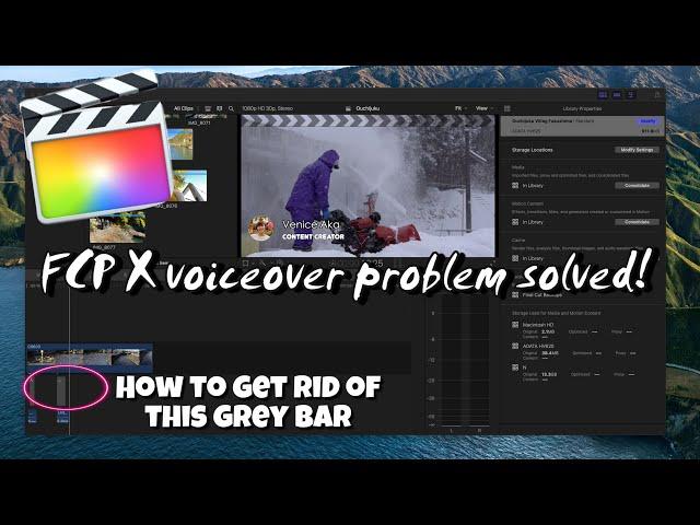 Finalcut pro x Voiceover not recording