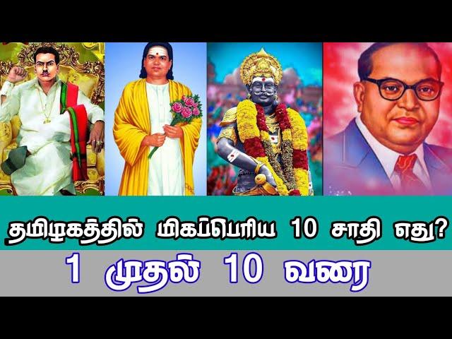 தமிழகத்தின் மிகப்பெரிய 10 சாதி?? ||  Top 10 Caste In Tamil Nadu?? ||  1 முதல் 10 வரை!!!