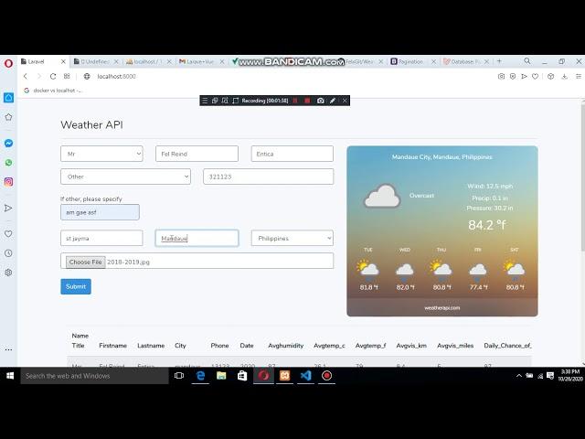 Laravel + Vue - Weather API