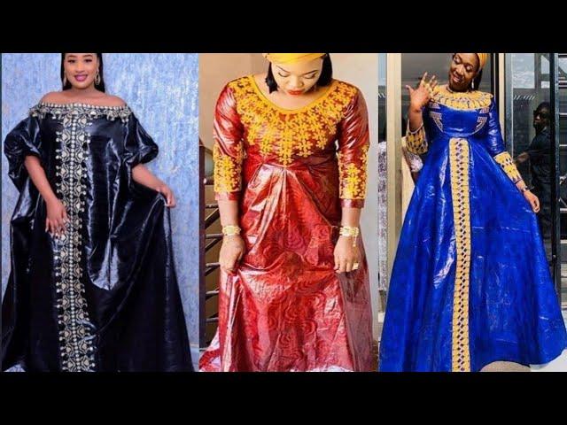 African Fashion Styles 2021 Senegalese Bazin Free Long Gowns Styles