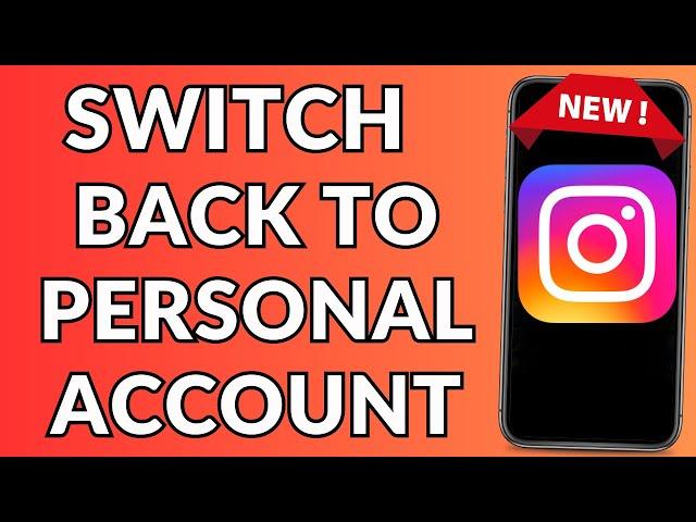 How to switch back to personal account on instagram 2023 (NEW UPDATE)
