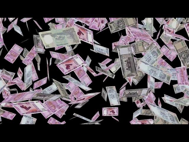 पैसे की बरिश पैसा  | Indian Rupees Currency | Money falling background HD | Money Affirmation videos