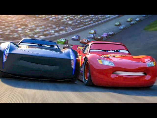 CARS 3 All Movie Clips - Lightning McQueen vs Jackson Storm (2017)