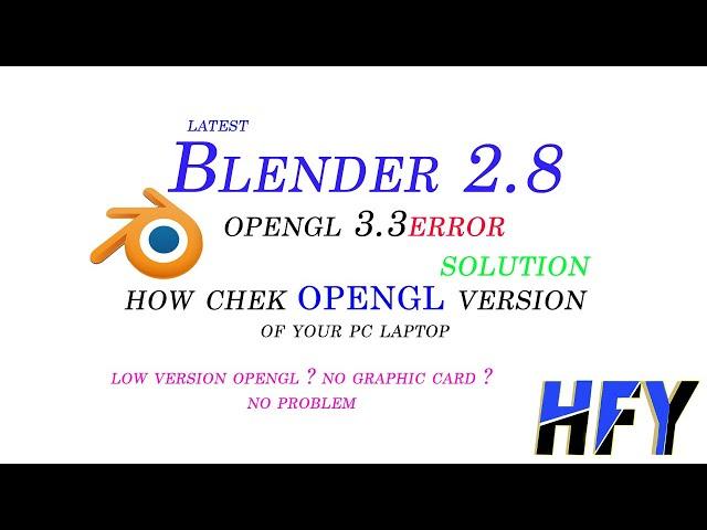 Blender 2.8 OpenGL 3.3 Error fix