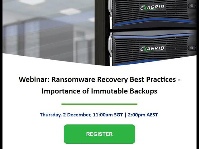 ExaGrid-Veeam Ransomware Recovery Best Practices Webinar