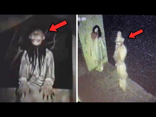 KUNTILANAK KEPALA TERBALIK DAN POCONG TEREKAM CCTV ! 7 PENAMPAKAN HANTU TERSERAM DAN TERJELAS