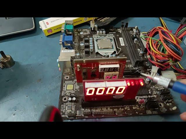 Acer pc motherboard B360H5-m14 no signal black faulty motherboard repair by the help of debug card