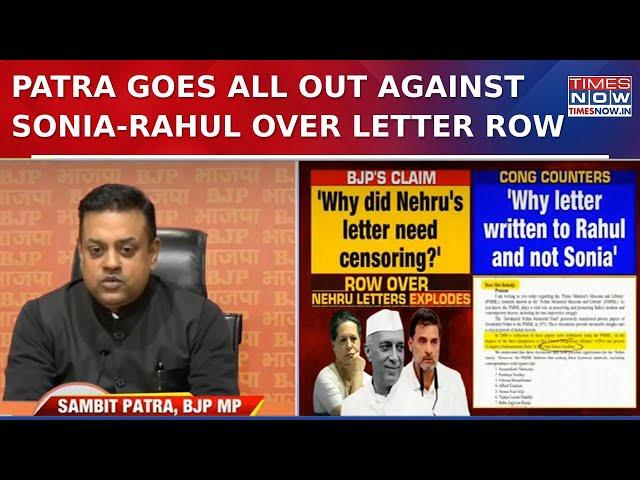 Sambit Patra Addresses Press Conference Over Sonia Gandhi And Jawaharlal Nehru's Letter Row