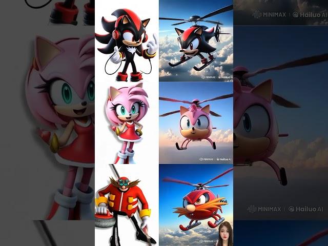 shadow the hedgehog Transform Into Cool Helicopters #helicopter #sonic #amyrose #cartoons