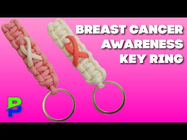 Breast Cancer Awareness Keyring - Make it easily  - BoredParacord.com