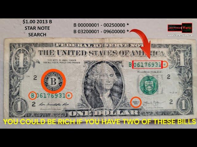 Do you have this? 2013 B seal $1 star note: The Duplicate Serial Number Star Note | JoeteckTips