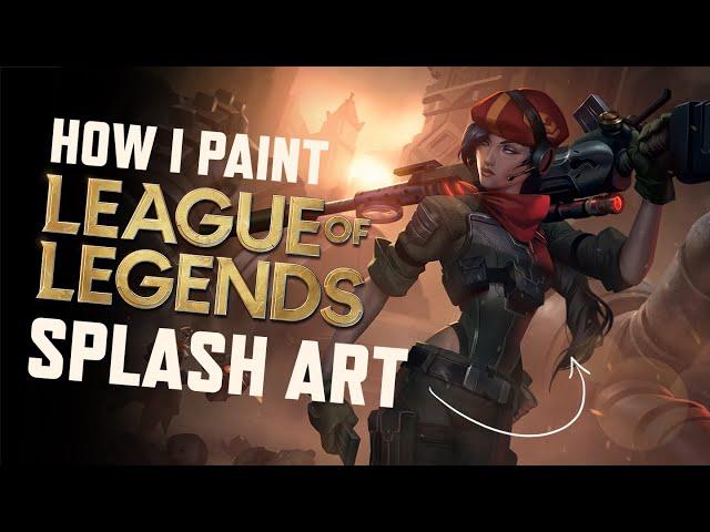 How I paint League of Legends Splash Art - Caitlyn Resistance Splash Art Process