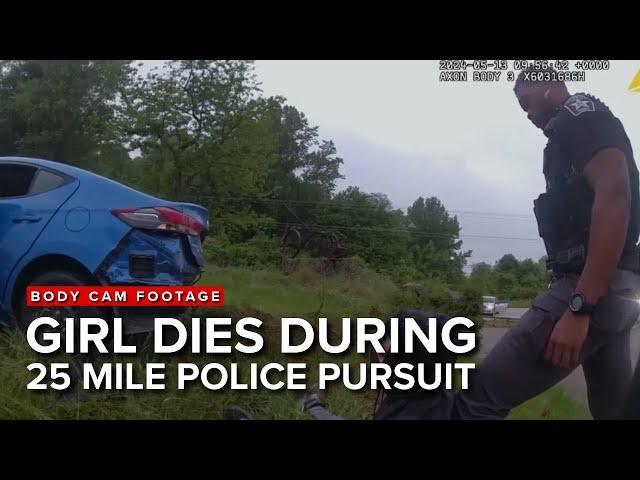 Girl dies in 25 mile police pursuit; body cam released