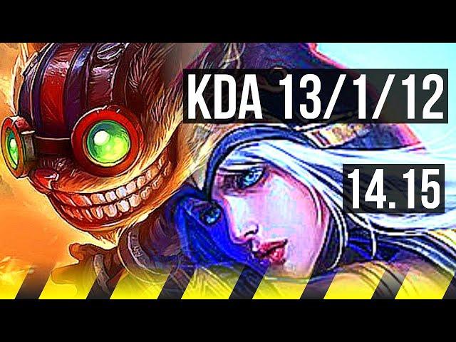 ZIGGS & Heimerdinger vs ASHE & Nautilus (ADC) | 13/1/12, 60k DMG, Godlike | EUW Diamond | 14.15