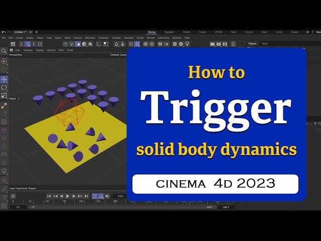 How to trigger dynamics using On Collision in Cinema 4D 2023   @MaxonVFX ​