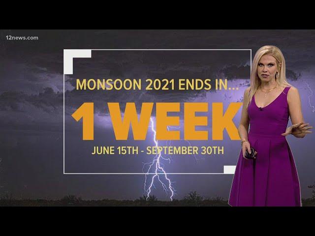 There's only one week left in Monsoon 2021! Will Arizona get any more rain?