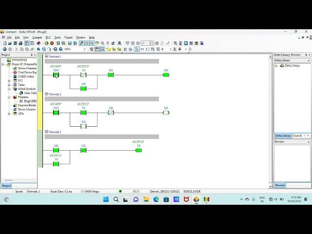 One Push Button Start/Stop Ladder Logic #PLC #HMI #VFD #SERVO