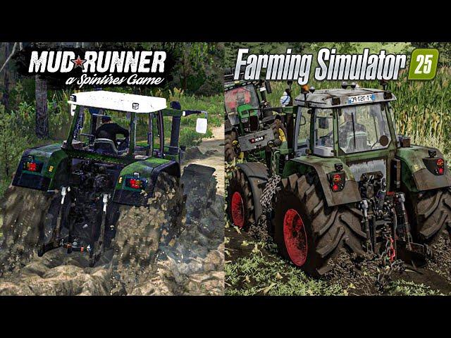 Farming Simulator 25 VS MudRunner | Mud Comparison