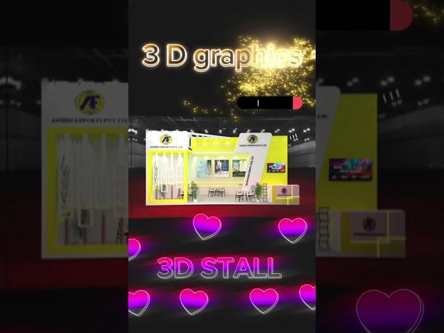 3D graphics designer stall exhibition #short