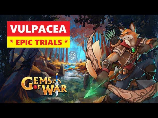 Gems of War VULPACEA Epic Trials! Team Order and Best Fast Strategy!