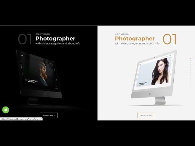 Novo - Photography Studio Photographer WordPress Theme | Photo Agency Theme