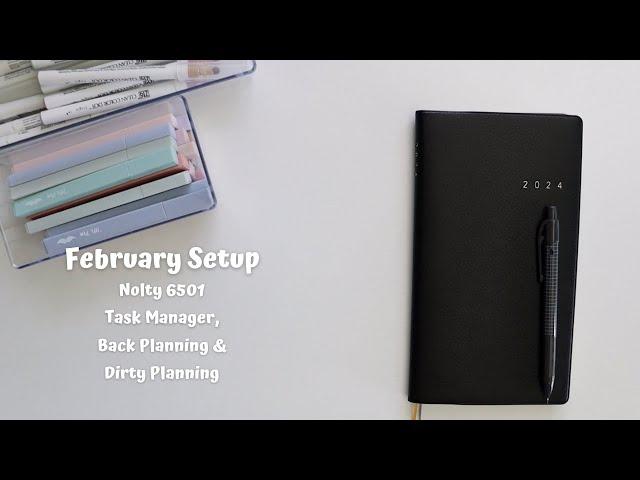 Nolty 6501 Planner | February Setup | Task Manager | Back Planning | Dirty Planning