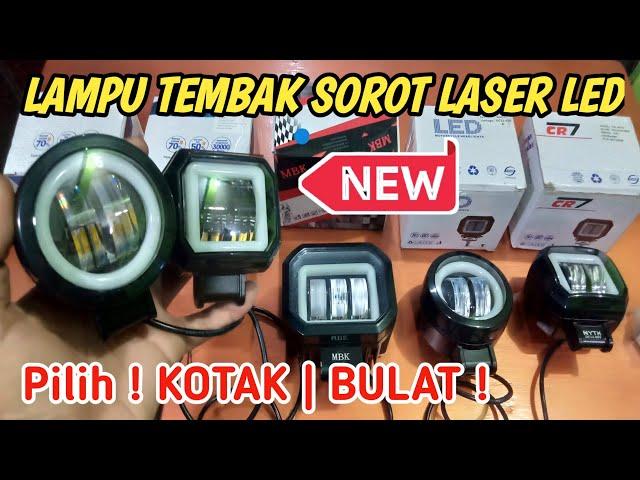 TES CAHAYA LAMPU SOROT CWL LASER 2 & 3 LED Bulat & Kotak. Bisa Motor Mobil . Terang ! Bagus ! Awet !