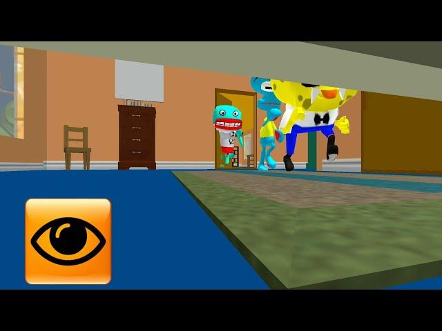 Plankton Gang Secret Sponge's Neighbor Escape 3D | Level 13 |Gameplay