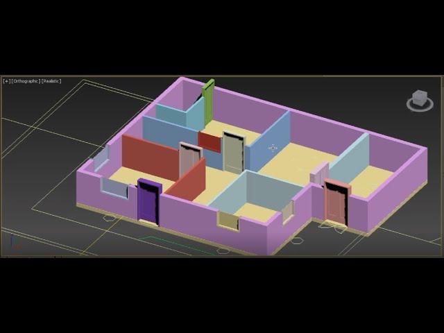 Floor plan by 3ds max