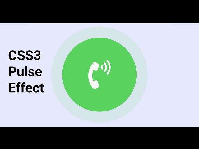 Pulsing effect using CSS3 Transform Scale | HTML & CSS