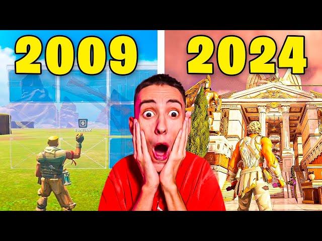 REACCIONÉ a la EVOLUCIÓN de FORTNITE 2009 VS 2024 *increible*