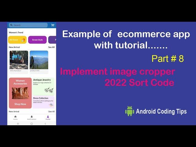 Android Studio Tutorial | Part 08 | Implement image cropper