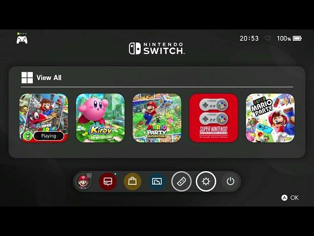 Nintendo Switch home menu theme