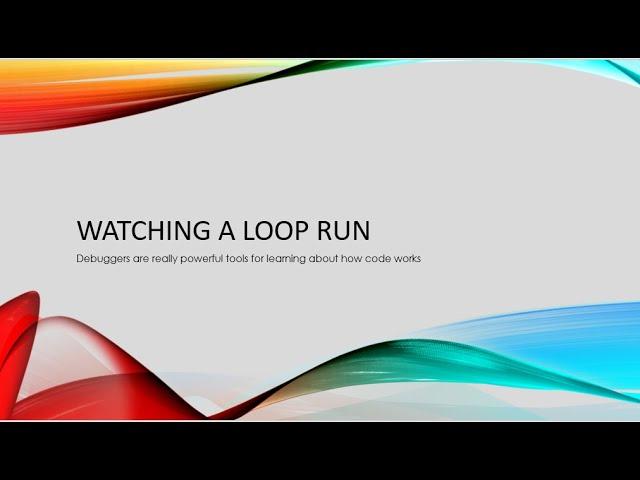 Stage 1#5 Using Breakpoints in the Eclipse Debugger to Watch a While Loop Run