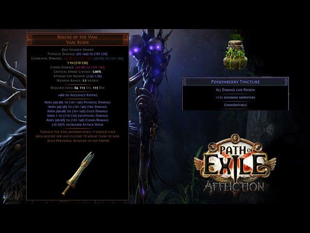 Rebuke of the Vaal Starter Build PoB - Affliction league 3.23