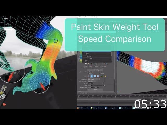 MAYA 3d Skinning speed comparison: Mouse vs VR