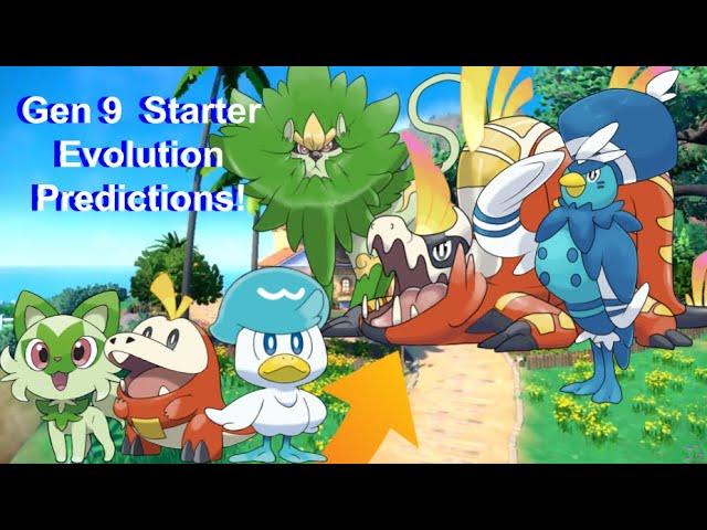 My predictions for the Gen 9 Starter Pokemon Evolutions