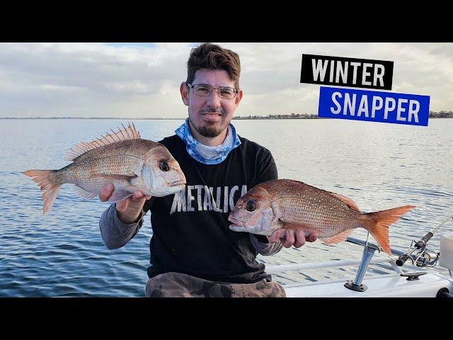 Fishing Port Phillip Bay on a small Runabout Boat ( Winter Pinky Snapper )