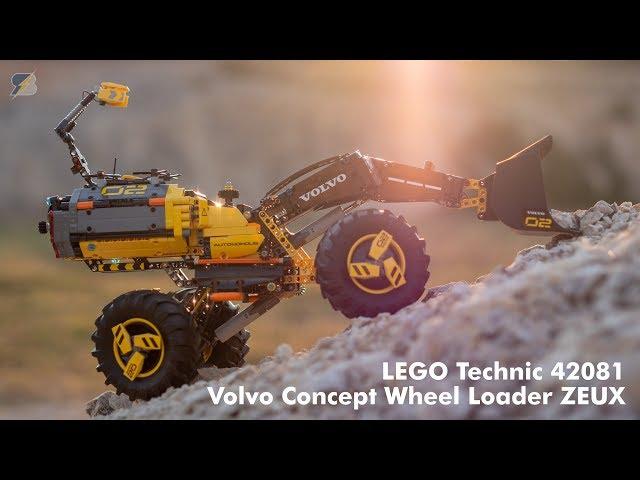 LEGO Technic 42081 Volvo Concept Wheel Loader ZEUX in action