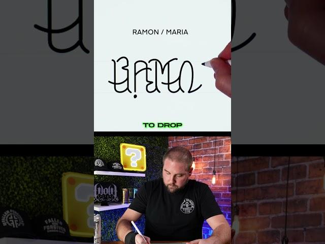 [Ep. 731] Ramon X Maria Ambigram Wireframe Tattoo Design Tutorial By Mr. Upsidedown